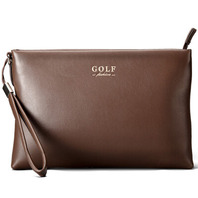 

Golf GOLF men handbag soft first layer cowhide envelope bag hand bag large capacity holding bag S582001 brown