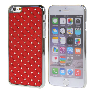 

MOONCASE iPhone 6 (4.7") Case Hard Luxury Chrome Rhinestone Bling Star Back Case Cover for Apple iPhone 6 (4.7") Red