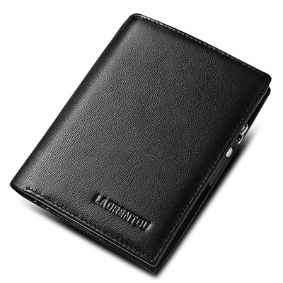 

Old head (LAORENTOU) first layer of leather business men wallet fashion simple card package 305J010L 5B brown vertical section