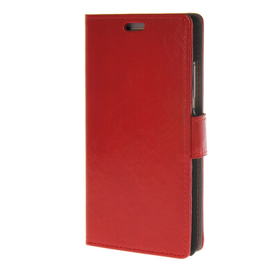 

MOONCASE Гладкая кожа PU кожаный чехол бумажник флип карты отойти чехол для Huawei Ascend P8 Lite Red