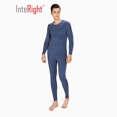 

INTERIGHT thermal underwear male 30 modal soft skin-friendly round neck with a tailored mens suit black M
