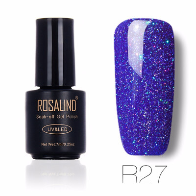 

ROSALIND Gel 1S Rainbow Series Colorful UV LED Gel Nail Polish 7ML Long Lasting Painting Nail Art Soak-off Gel Varnish 01-29