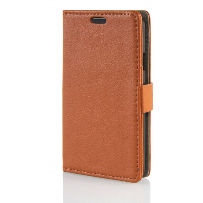 

MOONCASE Litch Skin Leather Side Flip Wallet Card Slot Pouch Stand Shell Back ЧЕХОЛ ДЛЯ LG Tribute / LG Optimus F60 Brown