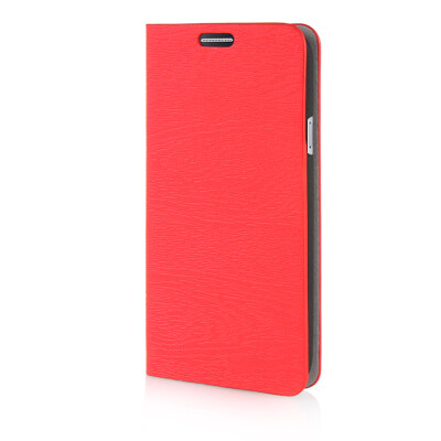 

MOONCASE Leather Side Flip Wallet Card Slot Pouch Stand Shell Back ЧЕХОЛ ДЛЯ Samsung Galaxy E5 Red 01