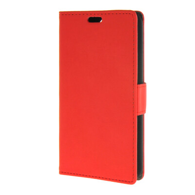 

MOONCASE Simple style Leather Wallet Flip Card Stand Back Case Cover for LG AKA Red