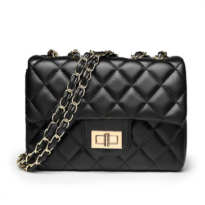 

Womens bag wild fashion rhombic chain bag simple diagonal lock buckle shoulder bag