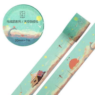 

Kinbor hand book&paper tape 15mm7mhand book sticker basic circus - roof DTB64316