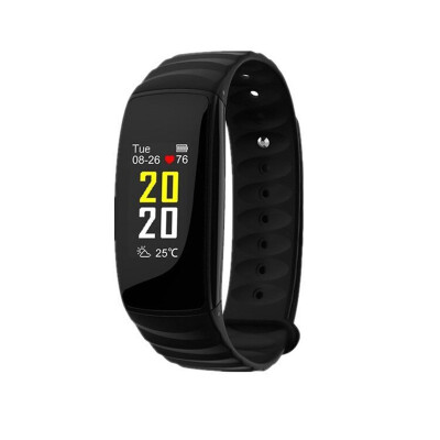 

Smart Band 096" Color Wristband Heart Rate Monitor Weather Display Waterproof Watch Remote Control Sport Bracelet