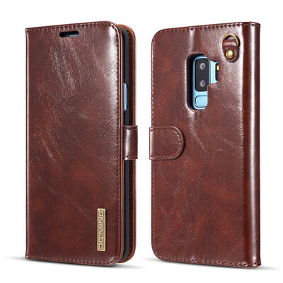 

DGMING Flip book case For Samsung S9 PLUS note8 Funda Luxury Geniune Leather Wallet phone For samsung galaxy S9 s8plus S7edge