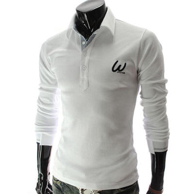 

Zogaa Mens POLO Shirt Long Sleeve Embroidery