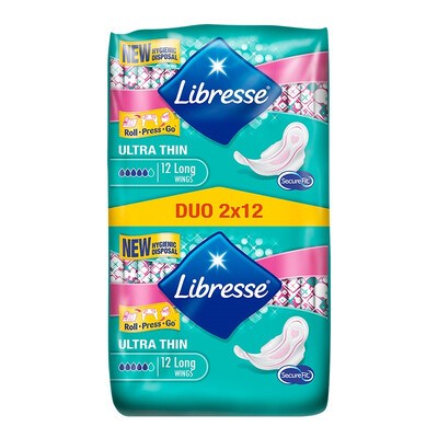 

Light curve Libresse daily sanitary napkins 284mm 24 pieces of dry instantaneous suction leak-proof plastic shape of the amount of multi-day use European original import