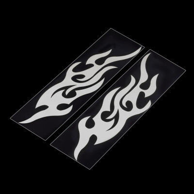 

1Pair Car Vehicle Body Fire Flame Decal Window Bumper Hood Sticker Waterproof