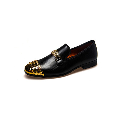 

MeiJiaNa Comfortable Casual Shoes Loafers Split Leather Banquet Shoes