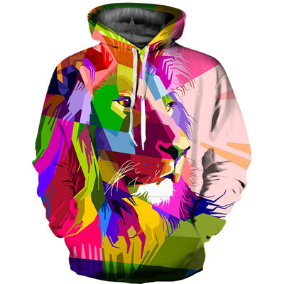 

QL-514 Mens Hoodie 3D Printed Women Pullover Sweater