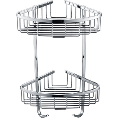 

CVBAB stainless steel double-layer basket bathroom pendant rack storage rack with hook triangle basket CP5832