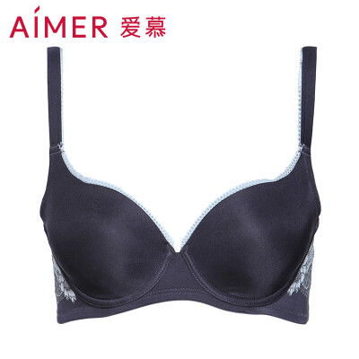 

Amour underwear stunning 34 glossy thin hole cup bra thin mold cup no trace V-shaped gathering adjustment underwear bra AM11DL1 blue gray D80