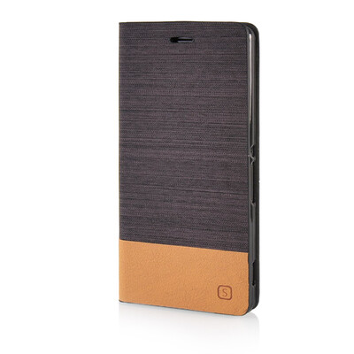 

MOONCASE Canvas Design Leather Side Flip Wallet Pouch Stand Shell Back Case Cover for Sony Xperia Z3 Coffee