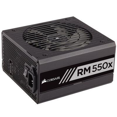 

Американский Corsair (USCorsair) номинальный 550W RM550x мощность (80PLUS Gold / полный модуль / отключения звука низкой нагрузки вентилятор останавливается / лет гарантии)