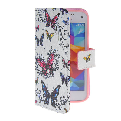 

MOONCASE Pattern Style Leather Side Flip Wallet Card Slot Pouch Stand Shell Back ЧЕХОЛ ДЛЯ Samsung Galaxy S5 i9600