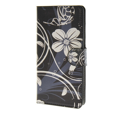 

MOONCASE Flower style Leather Side Flip Wallet Card Slot Stand Pouch чехол для Wiko Ridge 4G a11