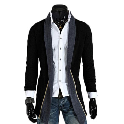

Zogaa New Men's Cardigans Long Tail Casual Slim