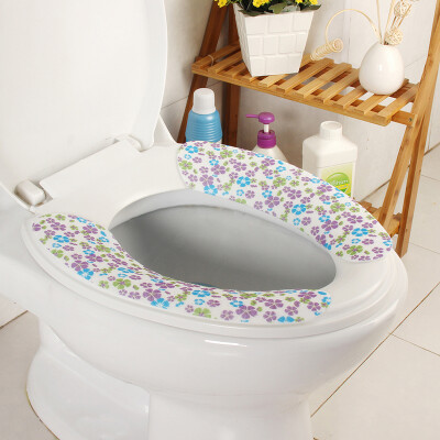 

Shengni toilet seat cushion suede comfortable little purple flower