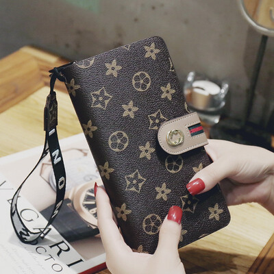 

2017 New Ladies Wallets Long-style Buckle Handbags European&American Fashion Multi-purpose Womens Wallet