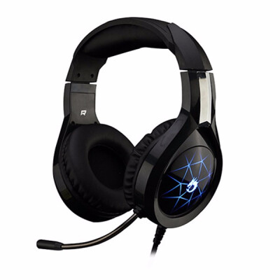 

Bosston Gaming Headphone 71 sound Channel Adjustable Headband Soft Comfortable USB headest With Microphone Breathing light