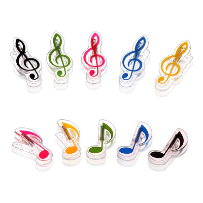 

5pcs Musical symbols shape Piano Scores Folders File Storage snack bag clips Clothes Pin Photo Paper Peg Clothespin Craft Clip