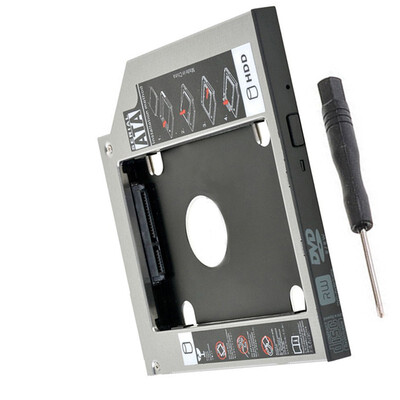 

25" SATA Aluminum 2nd Hard Disk Drive SSD HDD Caddy Adapter bay for Lenovo IdeaPad G400 G410 G490 G500 G405 G530 Series laptop