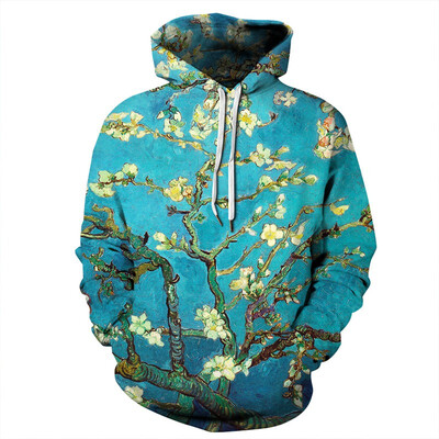 

QYDM-350 Mens Hoodie 3D Printed Women Pullover Sweater