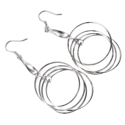 

Yoursfs The New Style Fashion Simulated Long Pendant Round Level Earrings Multilayer Circular Design Statement Jewelry