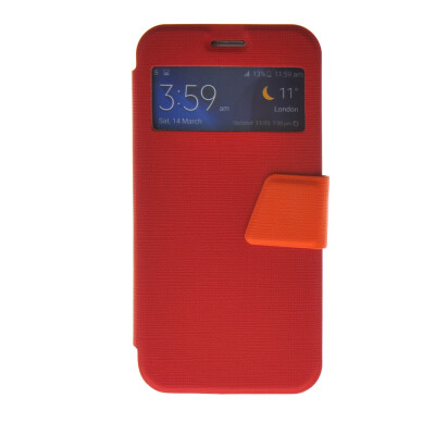 

MOONCASE Ultra Slim Leather Side Flip Wallet Stand Pouch Case Cover for Samsung Galaxy S6 Red