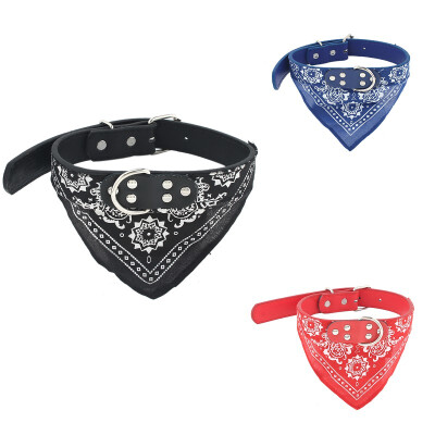 

MyMei Dog's Bandana S/L Triangular Dog Scarves Leash Buckle For Pet Puppy Collar