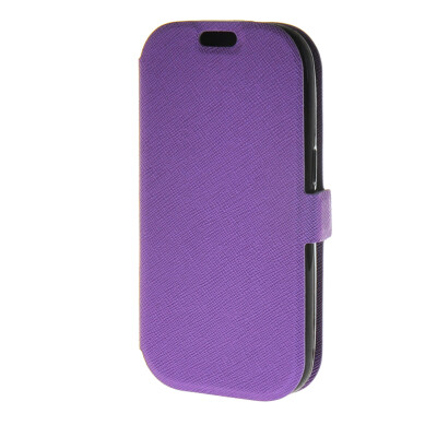 

MOONCASE Cross pattern Flip Pouch Leather Wallet Slim Stand чехол для Samsung Galaxy Ace 4 SM-G357 SM-G357FZ Purple