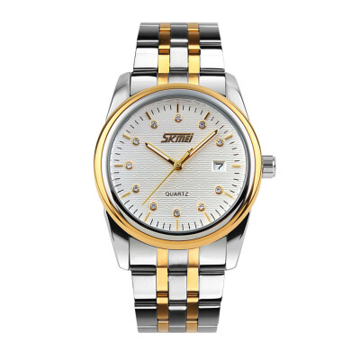

SKMEI 9099 Mens Fashion Military Watches Sports Full Steel Quartz Wristwatches
