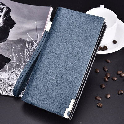 

Mens long wallet youth business retro wallet simple European trend wallet