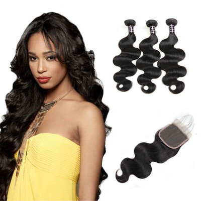 

Ishow 7A Malaysian Virgin Hair With Closure Cheap Malaysian Human Hair Weave 3 Bundles Malaysian Body Wave With Lace Closure