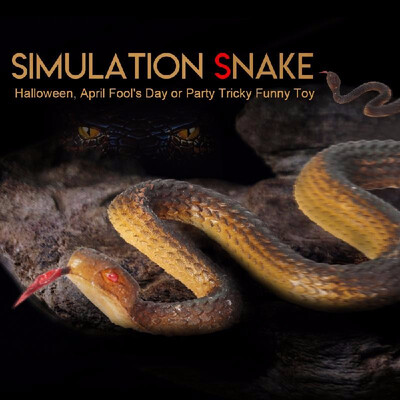 

Cute Simulation Rubber Snake Fake Snake Garden Props Tricky Funny Toy