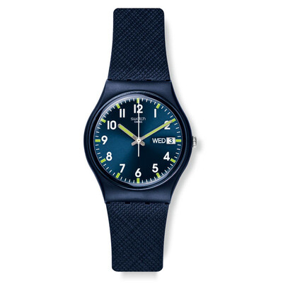 

Swatch (Swatch) смотреть код цвета серии кварцевые мужские часы джентльмен Синий GN718