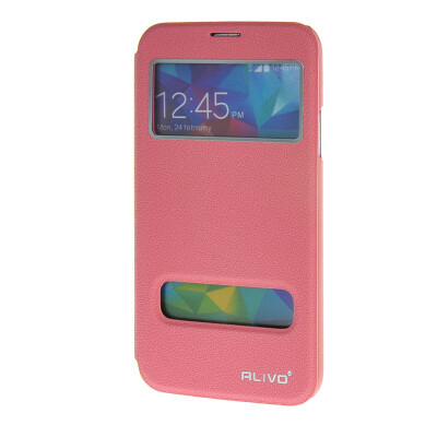 

MOONCASE Samsung Galaxy S5 I9600 чехол для View Slim Leather Flip Pouch Bracket Back Cover Pink