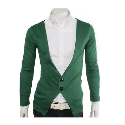 

Zogaa New Men's Cardigans Fashion Slim 2 buttons