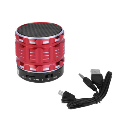 

Metal Mini Portable Wireless Bluetooth Speaker W/Handfree Mic+TF Card Slot Red
