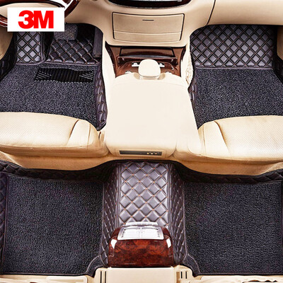 

3M wire circle half surrounded by car mat Mazda 3 Angkesa mats elegant series black