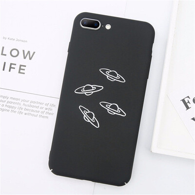 

Matte Cartoon Planet Space Stars Hard Phone Cases For iPhone 7 8 6 6S Plus