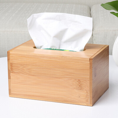 

Youjialiangpin box bamboo wood tissue box living room tray home carbonization process large lengthening