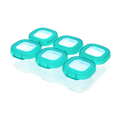 

Austrian show OXO childrens food supplement box baby supplies milk powder box milk powder baby food storage box baby food supplement ice pack portable snack box 6 pack blue green
