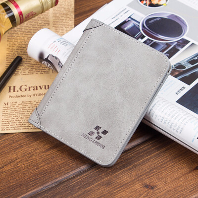 

Mens wallet European&American Vintage Wallet fashion scrub horizontal Wallet