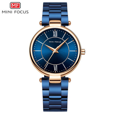 

MINI FOCUS Brand Fashion Stainless Steel Strap Women Quartz Watch MF0189L