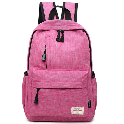 

Pure Color Shoulder Bag Travel Backpack for Middle School Student Bag Female Leisure Couple Rucksack Waterproof